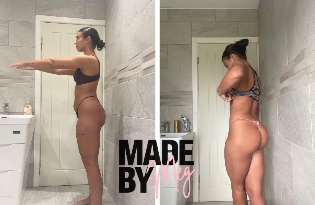 Jasmine's before and after, 6 months apart